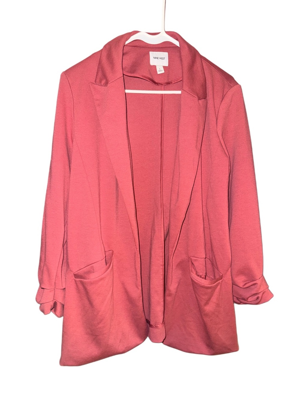 Nine West Dusty Rose Open-Front Blazer